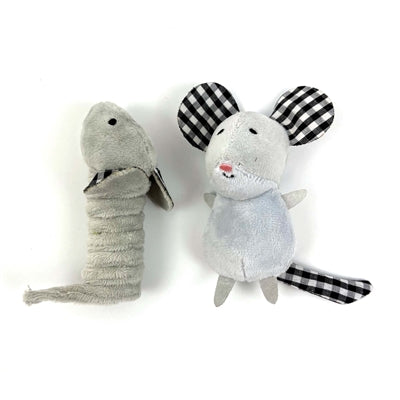Happy Pet Tabby Patch Muizen kattenspeelgoed 11 cm en 9 cm