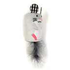Happy Pet Tabby Patch Muis Ratel en Roller Grijs kattenspeelgoed 18x7X7 cm