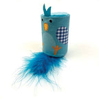 Happy Pet Tabby Patch Vogel Ratel en Roller Blauw kattenspeelgoed 18x7X7 cm