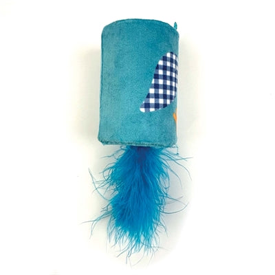Happy Pet Tabby Patch Vogel Ratel en Roller Blauw kattenspeelgoed 18x7X7 cm