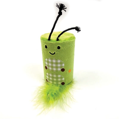 Happy Pet Tabby Patch Rups Ratel en Roller Groen kattenspeelgoed 18x7X7 cm