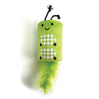 Happy Pet Tabby Patch Rups Ratel en Roller Groen kattenspeelgoed 18x7X7 cm