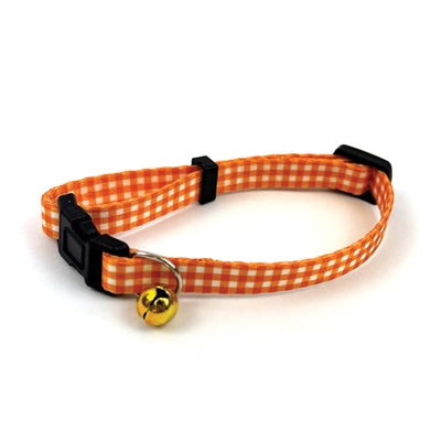 HAPPY PET TABBY PATCH HALSBAND KAT RUIT ORANJE 18-30X1 CM