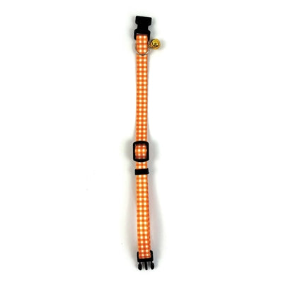 Happy Pet Tabby Patch Halsband Kat Ruit Oranje kattenspeelgoed 18-30x1 cm