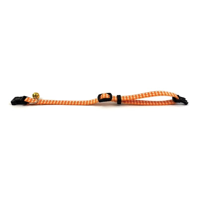 Happy Pet Tabby Patch Halsband Kat Ruit Oranje kattenspeelgoed 18-30x1 cm
