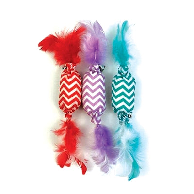 Happy Pet Tabby Patch Crinkle Snoepje Assorti kattenspeelgoed 19x2,5x2,5 cm