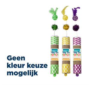 Happy Pet Tabby Patch Roller Karton Assorti kattenspeelgoed 45,5x9,5x5,5 cm