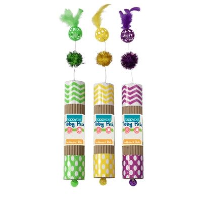 Happy Pet Tabby Patch Roller Karton Assorti kattenspeelgoed 45,5x9,5x5,5 cm