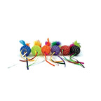 Happy Pet Tabby Patch Glitterbal Met Ratel en Veren kattenspeelgoed 20x4,5x4,5 cm