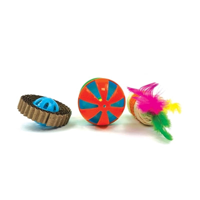 Happy Pet Tabby Patch Ratel / Roller / Krabspeeltje kattenspeelgoed 9x7,5x7 cm