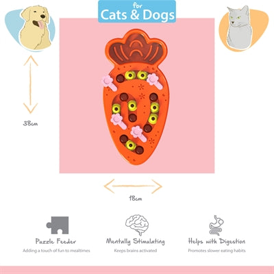 Happy Pet Tabby Patch Wortel Puzzel Intelligentie Speelgoed kattenspeelgoed 28x18x4 cm