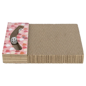 Trixie Krabplank Hartjes Met Ballen Rechthoekig Karton Zalm krabpaal 38x30x5 cm