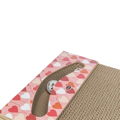 Trixie Krabplank Hartjes Met Ballen Rechthoekig Karton Zalm krabpaal 38x30x5 cm