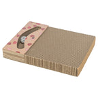 Trixie Krabplank Hartjes Met Ballen Rechthoekig Karton Abrikoos krabpaal 38x30x5 cm