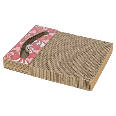 Trixie Krabplank Hartjes Met Ballen Rechthoekig Karton Rood krabpaal 38x30x5 cm