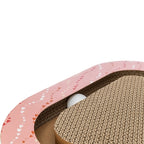 Trixie Krabplank Hartjes Met Ballen Driehoekig Karton Zalm krabpaal 36x36x5 cm