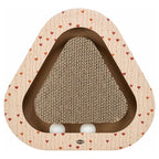 Trixie Krabplank Hartjes Met Ballen Driehoekig Karton Abrikoos krabpaal 36x36x5 cm