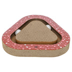 Trixie Krabplank Hartjes Met Ballen Driehoekig Karton Rood krabpaal 36x36x5 cm