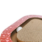 Trixie Krabplank Hartjes Met Ballen Driehoekig Karton Rood krabpaal 36x36x5 cm