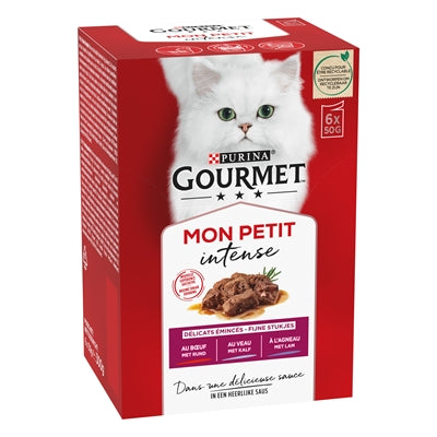 Gourmet Mon Petit Vlees kattenvoer natvoer 6x50 gr