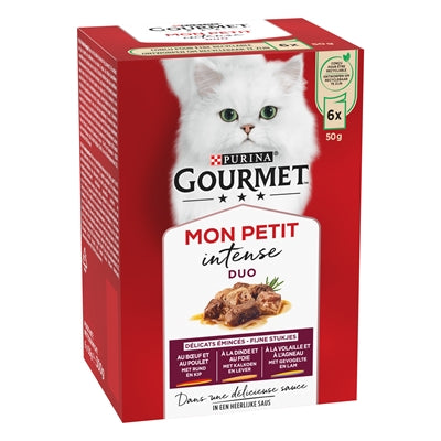 Gourmet Mon Petit Duo Vlees kattenvoer natvoer 6x50 gr