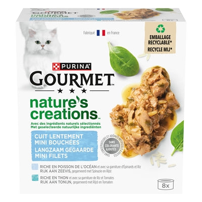 Gourmet Natures Creations Filet Zeevis kattenvoer natvoer 8x85 gr