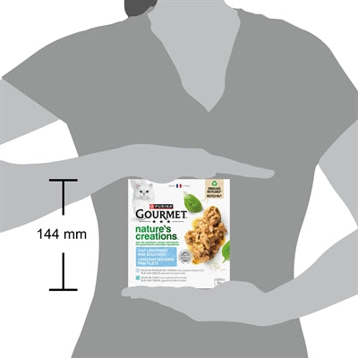 Gourmet Natures Creations Filet Zeevis kattenvoer natvoer 8x85 gr