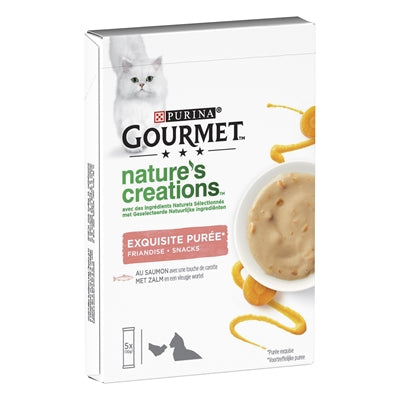 Gourmet Natures Creations Puree Zalm kattensnacks zacht 11x5X10 gr