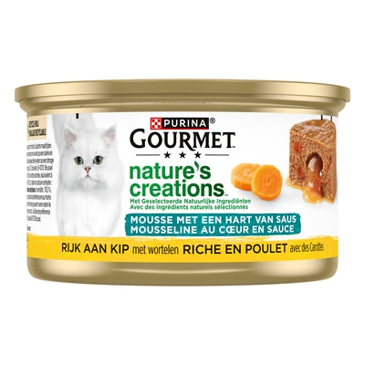 Gourmet Natures Creations Hart Van Saus Kip kattenvoer natvoer 24x85 gr
