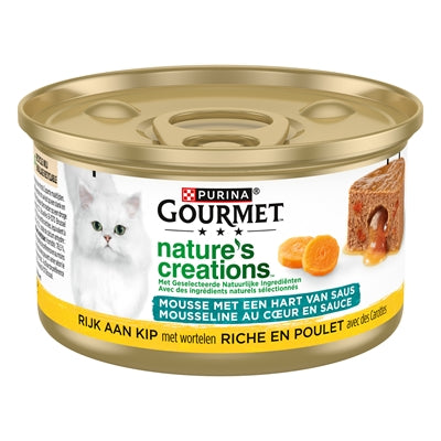 Gourmet Natures Creations Hart Van Saus Kip kattenvoer natvoer 24x85 gr