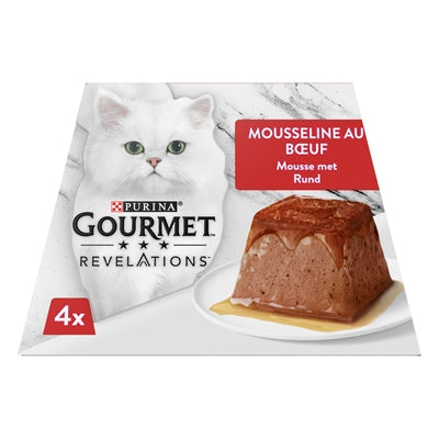 Gourmet Revelations Mousse Met Rund kattenvoer natvoer 4x57 gr