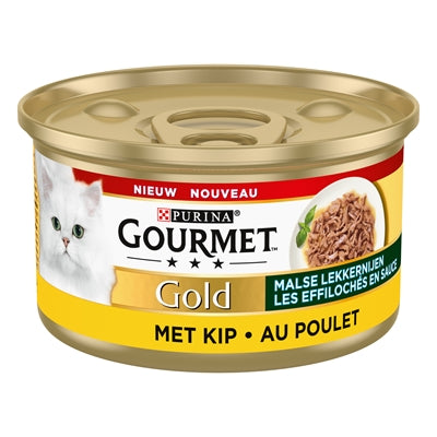 Gourmet Gold Malse Lekkernijen Kip kattenvoer natvoer 24x85 gr