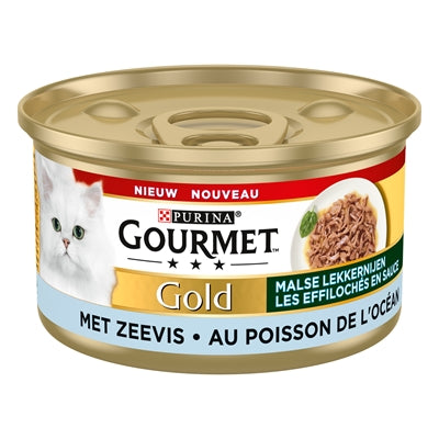 Gourmet Gold Malse Lekkernijen Zeevis kattenvoer natvoer 24x85 gr