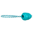 Trixie Jumper Kegel Aan Touw Super Strong TPR Petrol hondenspeelgoed