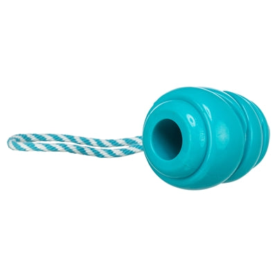 Trixie Jumper Kegel Aan Touw Super Strong TPR Petrol hondenspeelgoed
