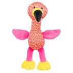 Trixie Flamingo Stof Roze / Geel hondenspeelgoed 32x12x11 cm