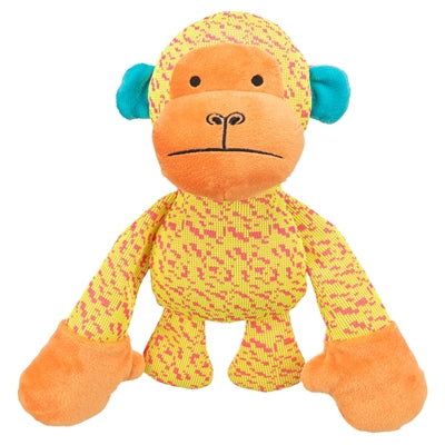 Trixie Aap Stof Geel / Oranje hondenspeelgoed 27x26x10,5 cm