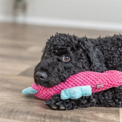 Trixie Zeepaard Stof Roze / Aqua hondenspeelgoed 28x15,5x7,5 cm