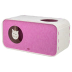 Trixie Speelbox Merle Vierkant Vilt Zand / Roze kattenspeelgoed 58x27x29 cm