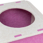 Trixie Speelbox Merle Vierkant Vilt Zand / Roze kattenspeelgoed 58x27x29 cm