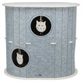 TRIXIE SPEELBOX MARA OVAAL VILT ZAND / GRIJS 66X46X62 CM