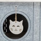 Trixie Speelbox Mara Ovaal Vilt Zand / Grijs kattenspeelgoed 66x46x62 cm