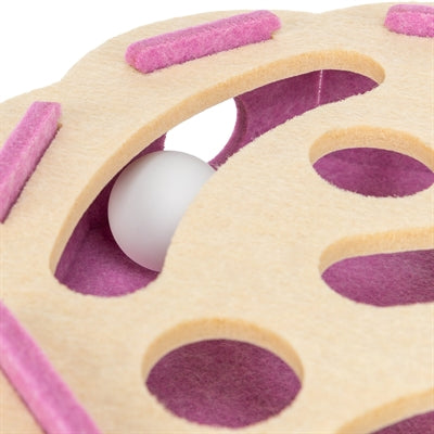 Trixie Hole'n'roll Bloem Vilt Roze / Beige kattenspeelgoed 30x30x7,5 cm