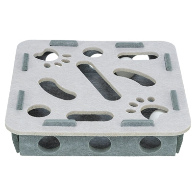 Trixie Hole'n'roll Box Vilt Grijs kattenspeelgoed 30x30x7,5 cm
