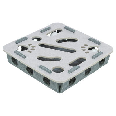 Trixie Hole'n'roll Box Vilt Grijs kattenspeelgoed 30x30x7,5 cm
