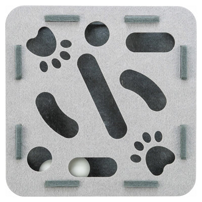 Trixie Hole'n'roll Box Vilt Grijs kattenspeelgoed 30x30x7,5 cm