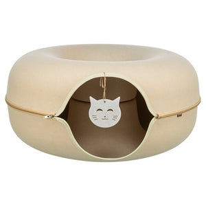 Trixie Speeldonut Vilt Beige kattenspeelgoed 60x60 cm