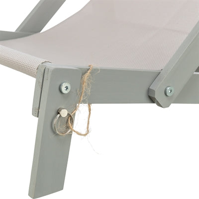 Trixie Strandstoel Hout Grijs kattenmand 51x33x37 cm