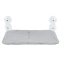 TRIXIE HANGMAT VOOR AAN RAAM OPVOUWBAAR PLUCHE / MESH WIT / GRIJS 58X34 CM