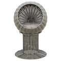 TRIXIE KATTENMAND AMALIA ROND POLYRATTAN GRIJS 42X42X70 CM